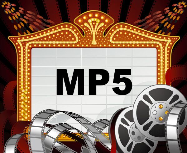 MP5 headline in lights on a movie theater sign