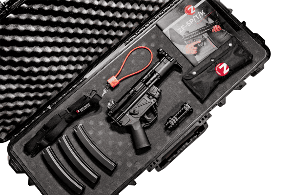 ZF5-K Premium Package by Zenith Firearms – MP5-style 9mm PDW semi-automatic roller-delayed firearm with hard case, 3 magazines, 2-point sling, picatinny rail, cleaning kit, and user manual