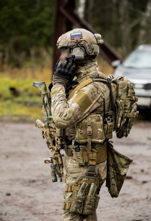 Russian soldier with MP5